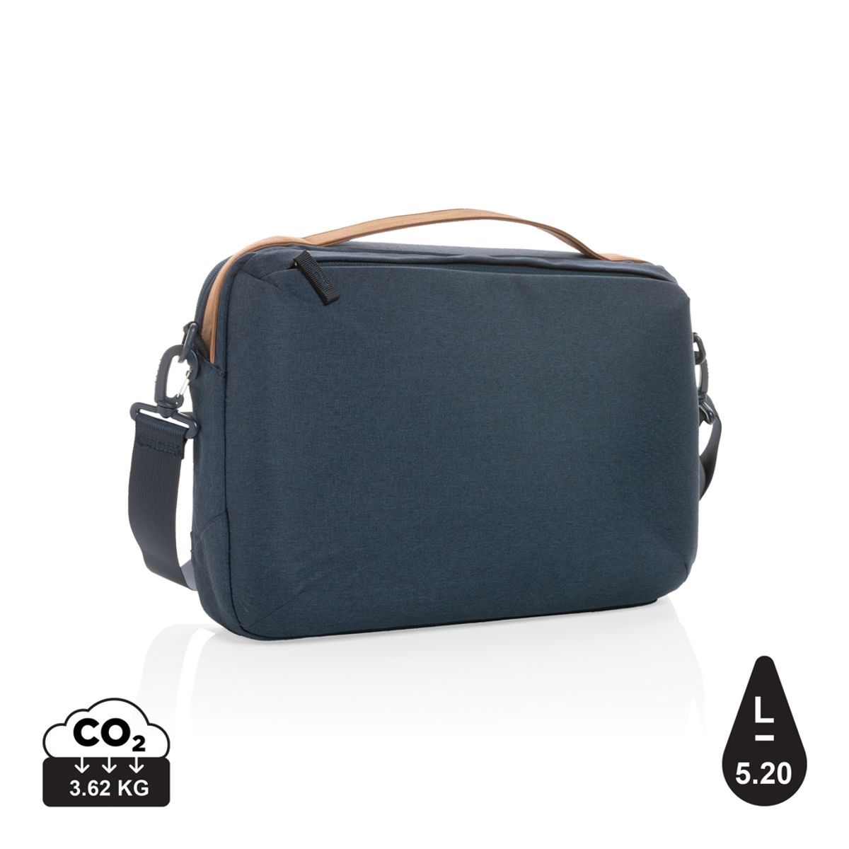 Impact Aware&trade; 300d To-tonet Deluxe 15,6" Laptop Taske, Marine blå