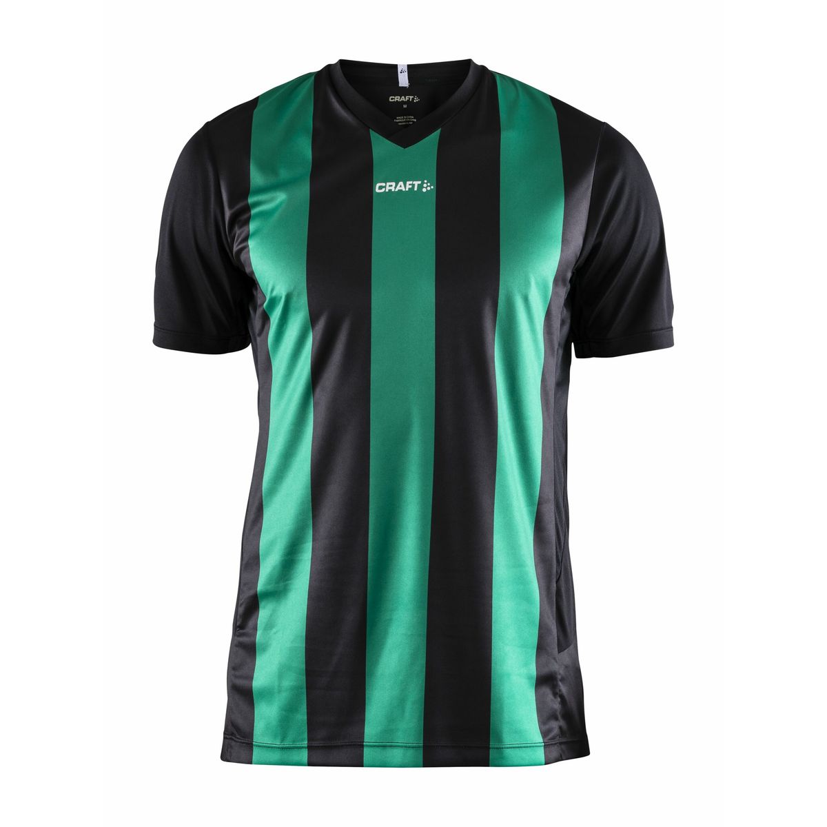 Craft - Progress Jersey Stripe Maend - Black/Team Green S