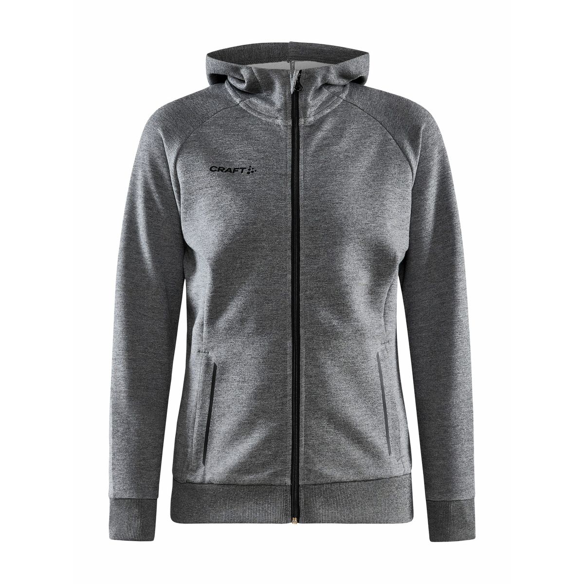 Craft - Core Soul Full Zip Hood Kvinder - Dk Grey Melange L