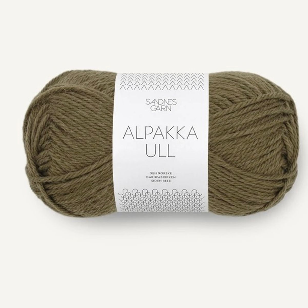 Alpakka Ull Dark Olive 9873