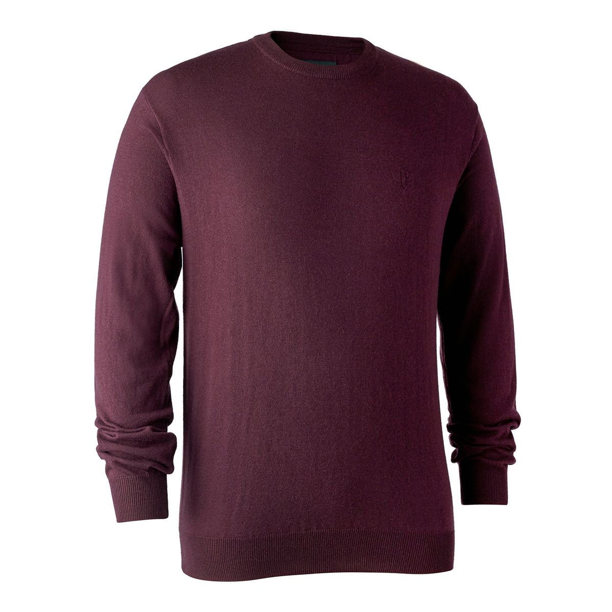 Kingston Strik med rund hals - Burgundy - L