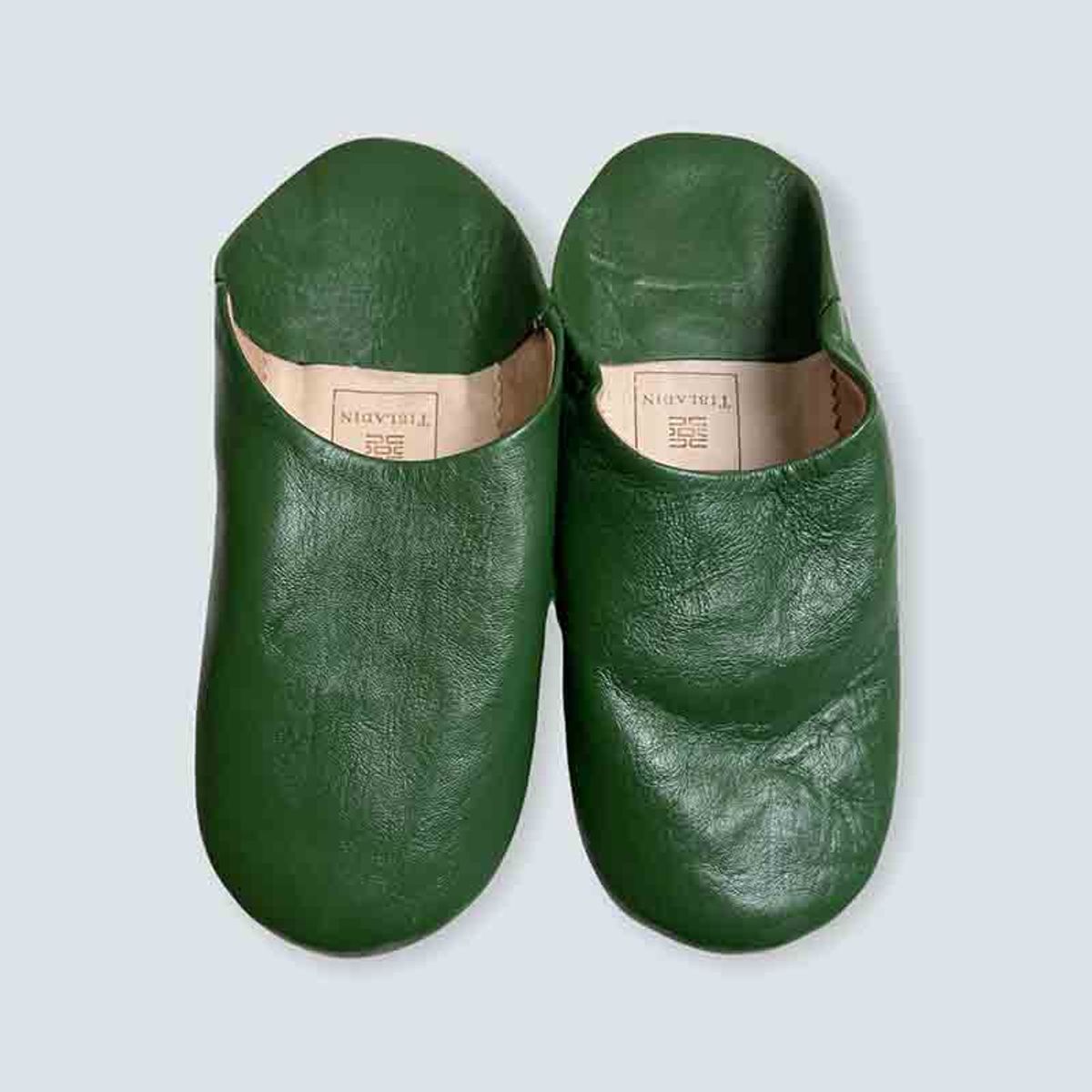 Slippers dame - mørk olivengrøn - 41