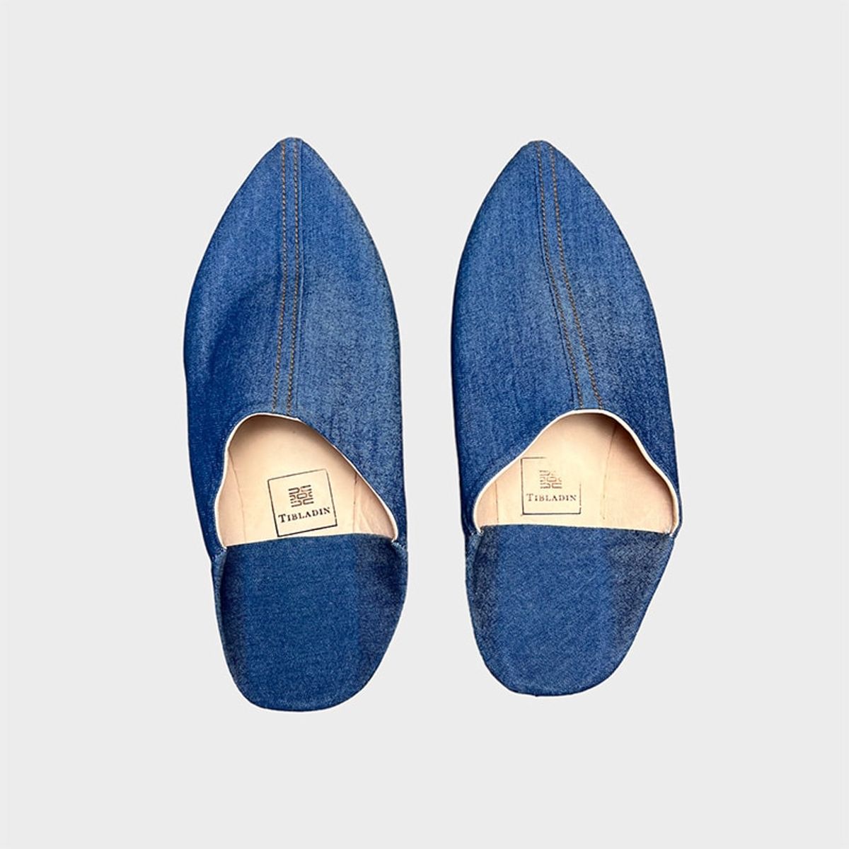 Slippers/sko herre - jeansstof - 47