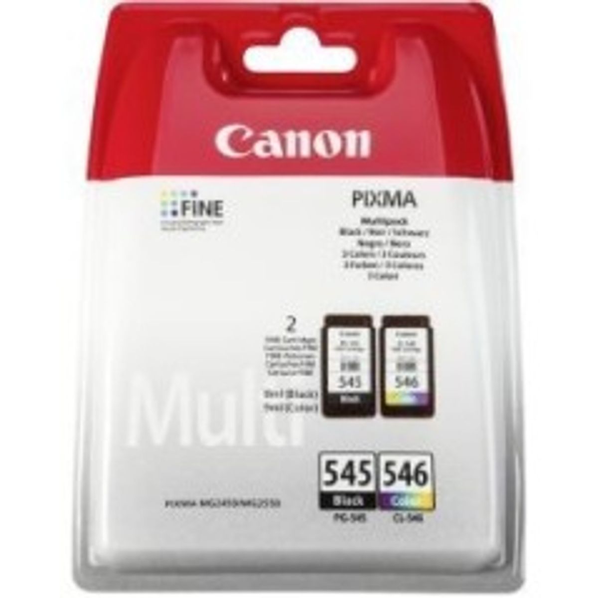 Canon PG 545 / CL-546 Multipack Sort Farve (cyan, magenta, gul) 180 sider Blæk 8287B005