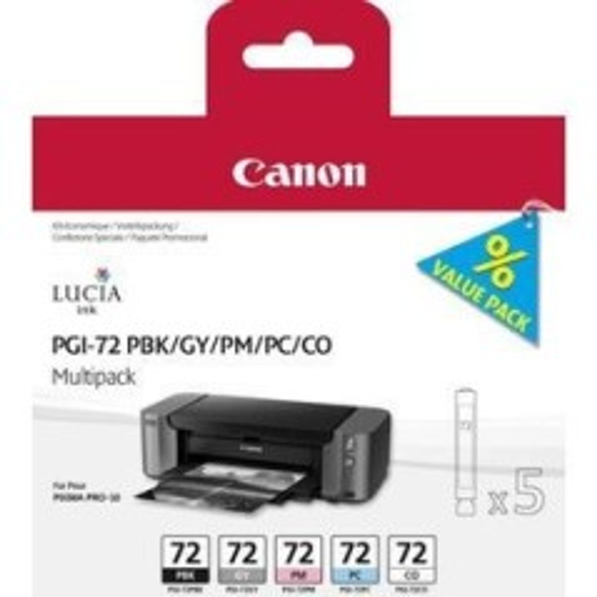 Canon PGI 72 Multipack Grå Fotocyan Fotomagenta Chroma-optimisering Foto-sort Blækbeholder 6403B007