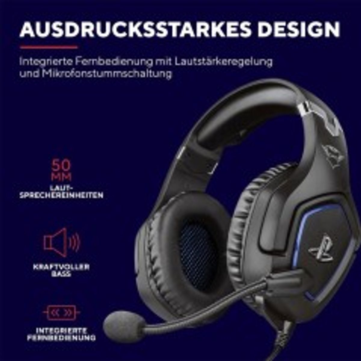 Trust Gaming GXT 488 Forze Kabling Headset Sort