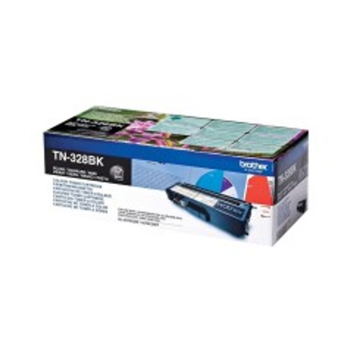 Brother TN 328BK Sort 6000 sider Toner