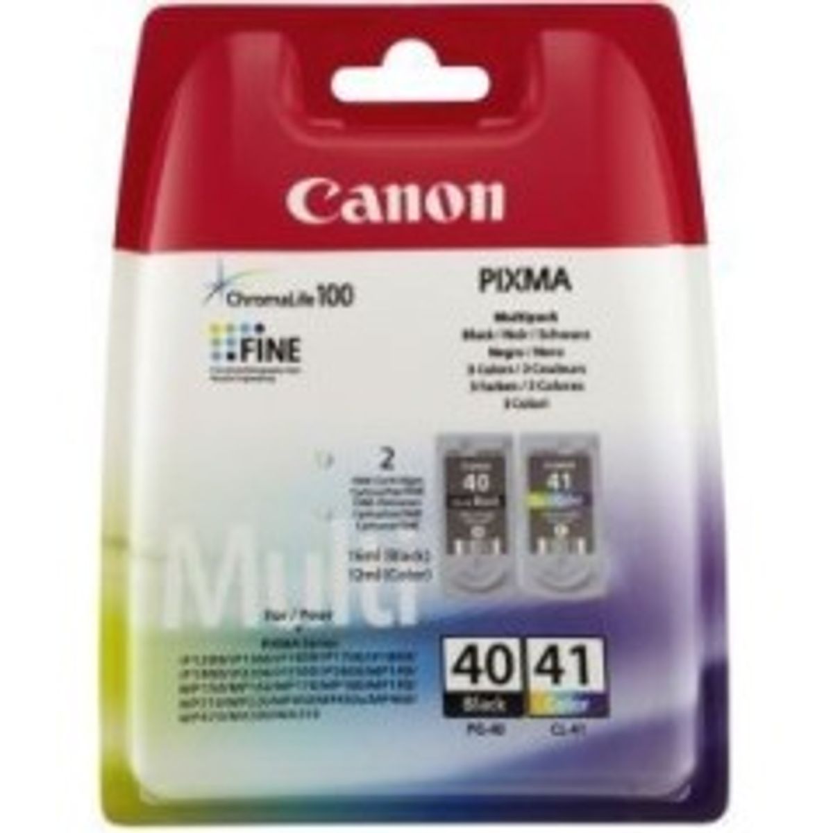 Canon PG 40 / CL-41 Multi Pack Sort Farve (cyan, magenta, gul) Blækbeholder 0615B043