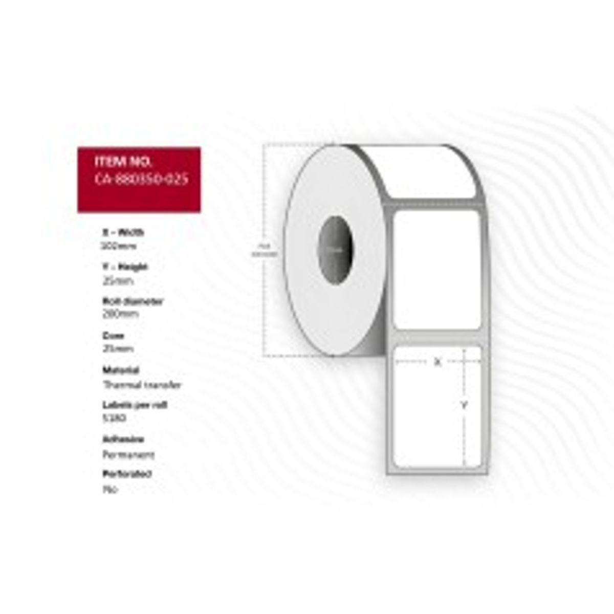 Capture Label 102 x 25mm, Core 76mm,