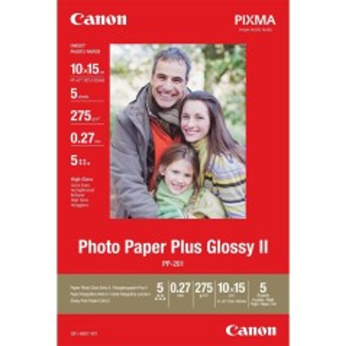 Canon Glossy II PP-201 Fotopapir 100 x 150 mm 5ark 2311B053