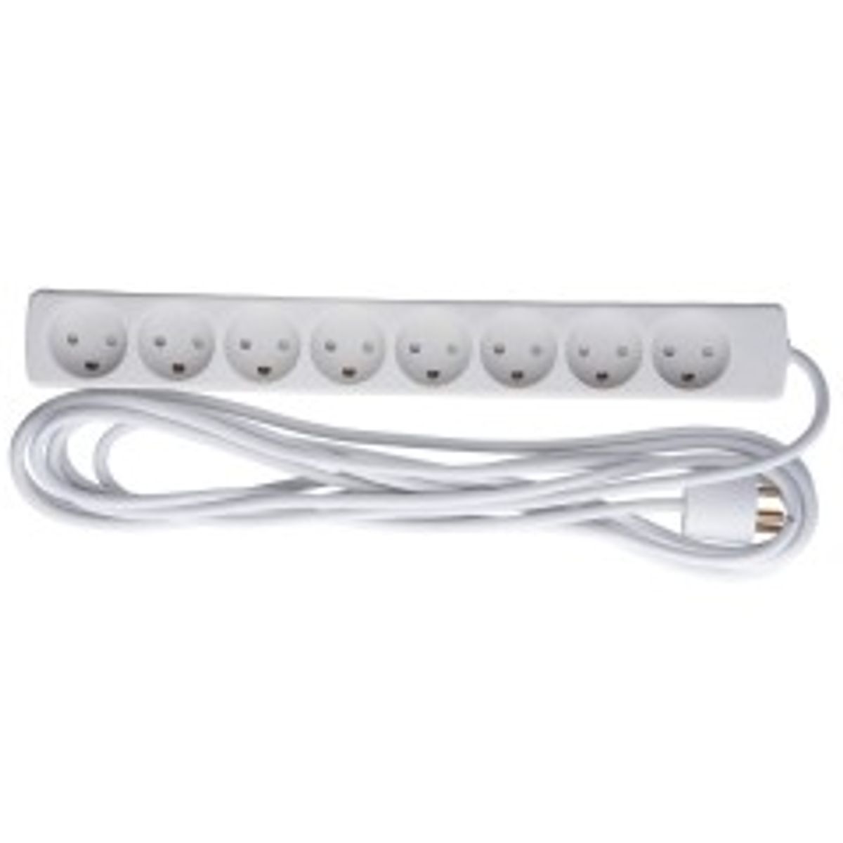 MicroConnect 8-way Danish Power Strip 5m