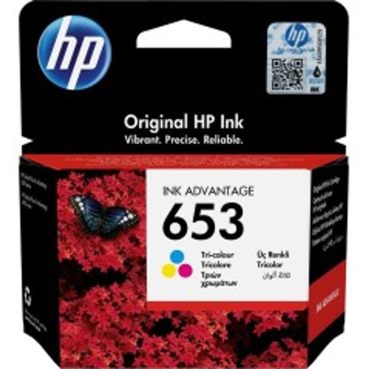 HP 653 Farve (cyan, magenta, gul) 200 sider Blæk 3YM74AE