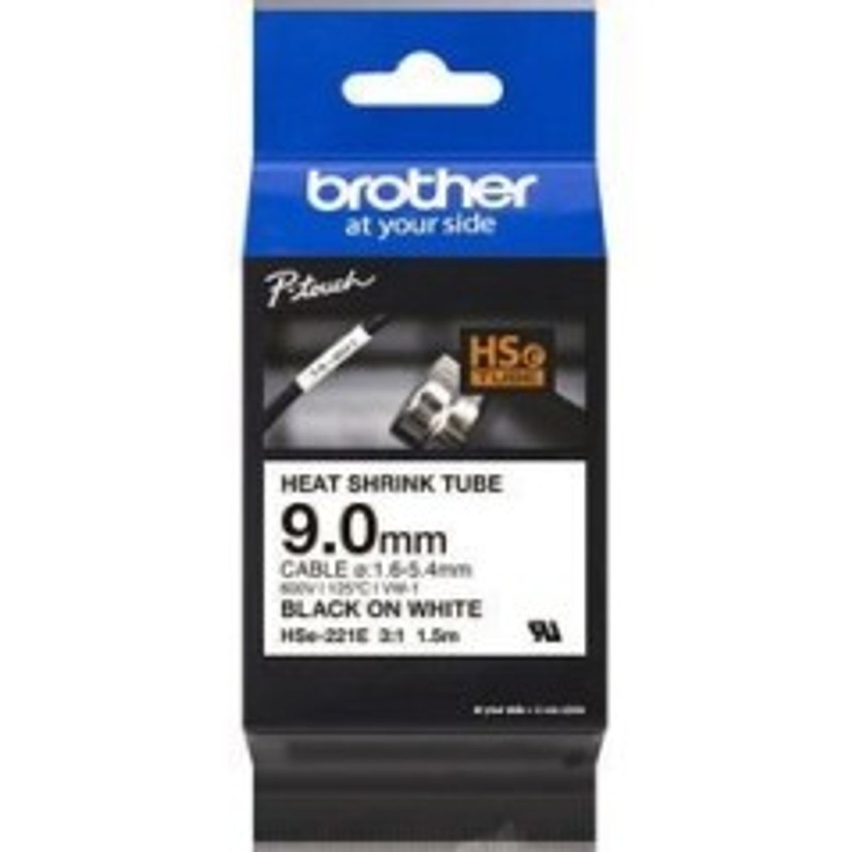 Brother HSe-221E Varmekrymperørtape (0,9 cm x 1,5m) 1kassette(r)