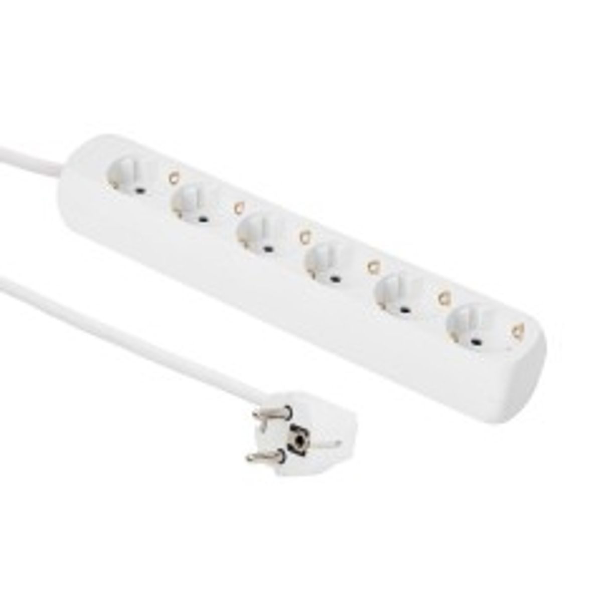 MicroConnect 6-way Schuko Socket 5M White