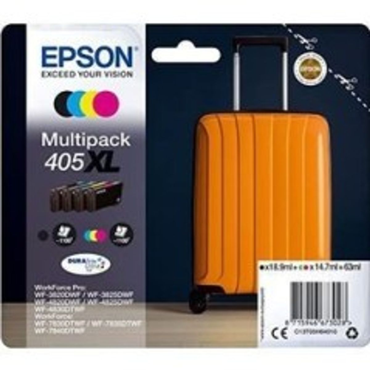 Epson 405XL Multipack Sort Gul Cyan Magenta Blæk C13T05H64010