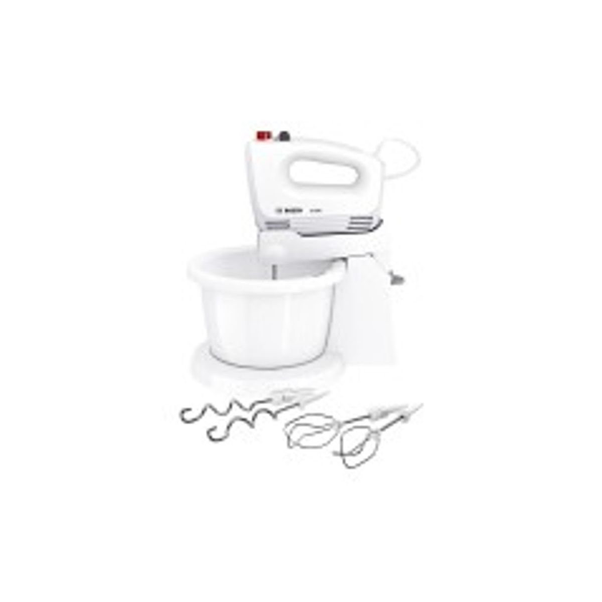 Bosch CleverMixx MFQ2600W Mixer Turbofunktion Hvid/rød