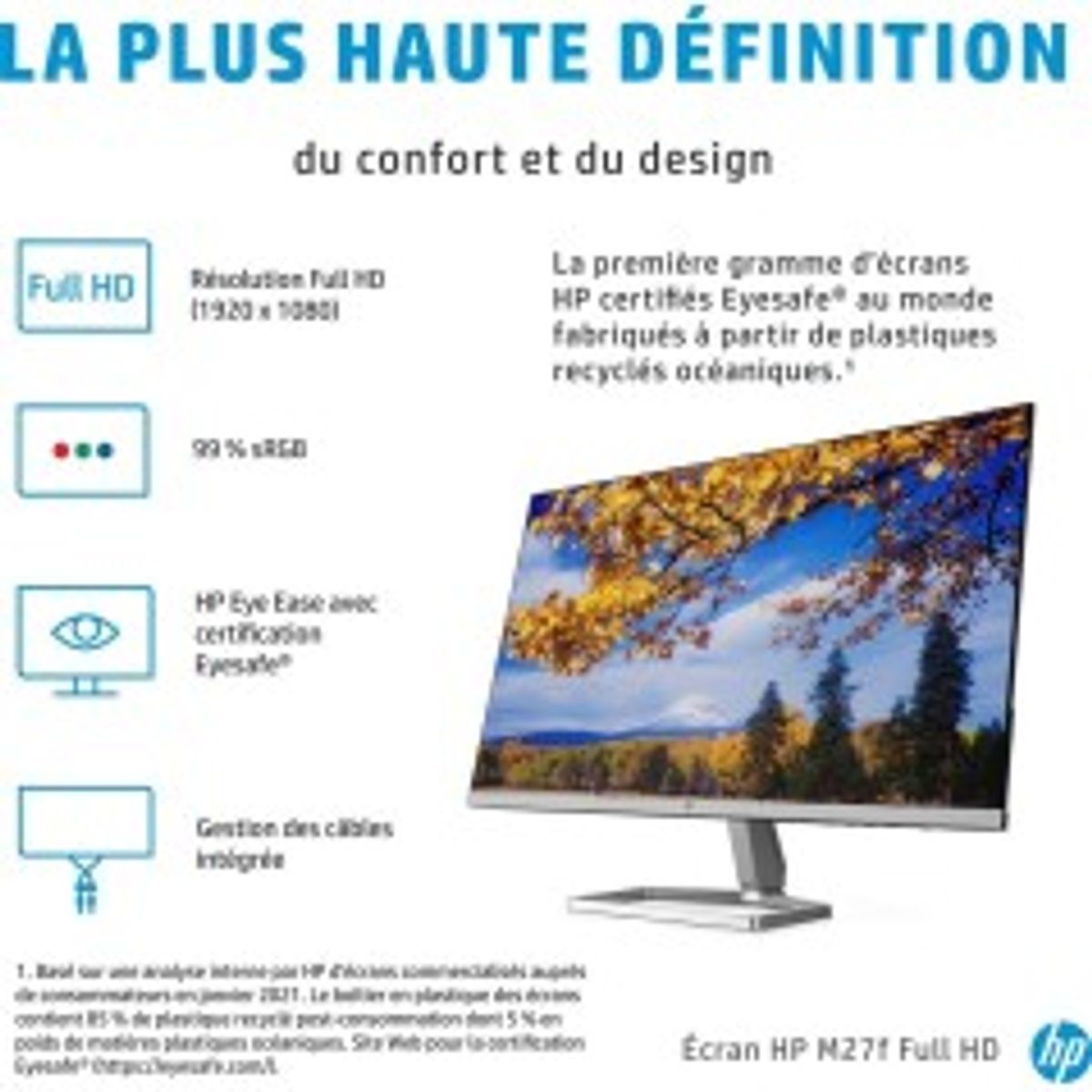 HP M27f 27 1920 x 1080 (Full HD) VGA (HD-15) HDMI 75Hz