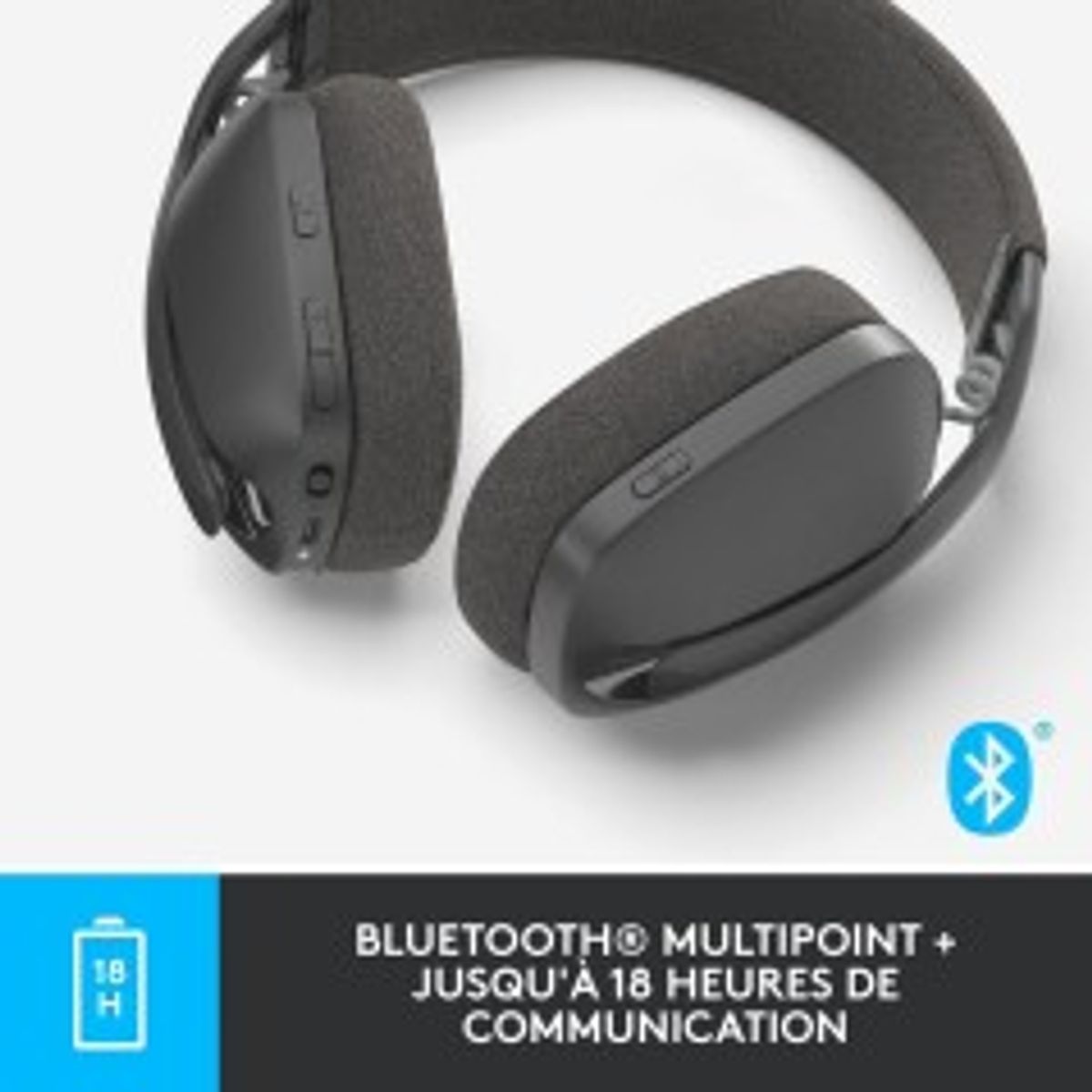 Logitech Zone Vibe 100 Trådløs Headset Sort