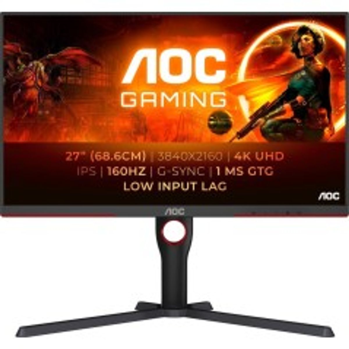 AOC Gaming U27G3X 27 3840 x 2160 (4K) HDMI DisplayPort 160Hz Pivot Skærm