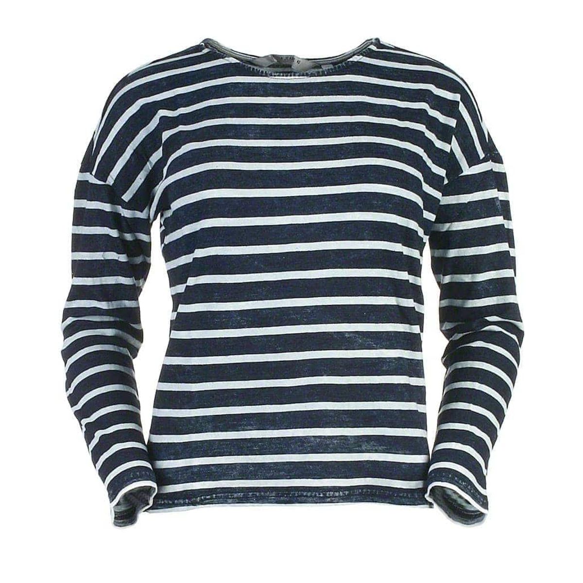 Garcia t-shirt l/s, stribet - 128 - 128/134