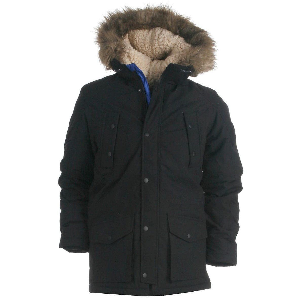 Jack & Jones JR parka jakke, Explore , sort - 140 - 10år