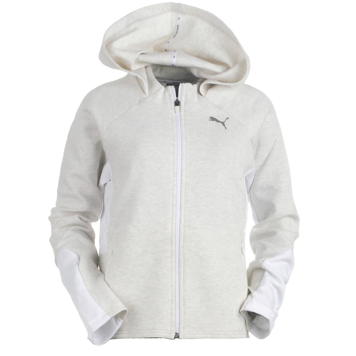 Puma zip sweat, Evostripe, råhvid - 164 - XS+ - 34