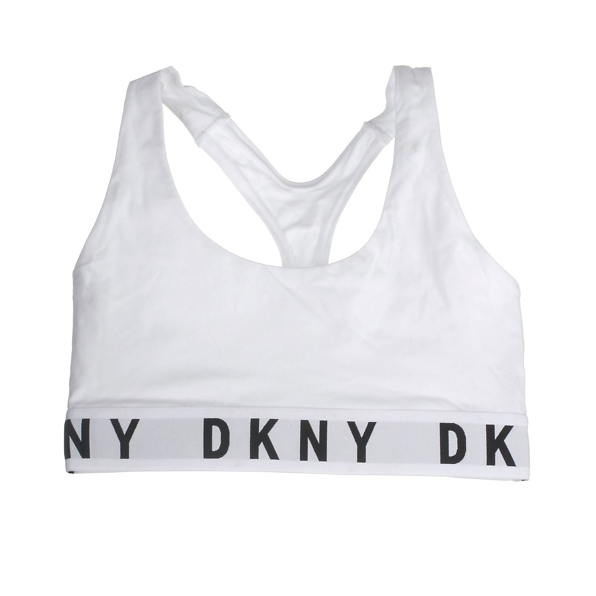 DKNY bralette, Boyfriend racerback, white - 182 - M+ - 38