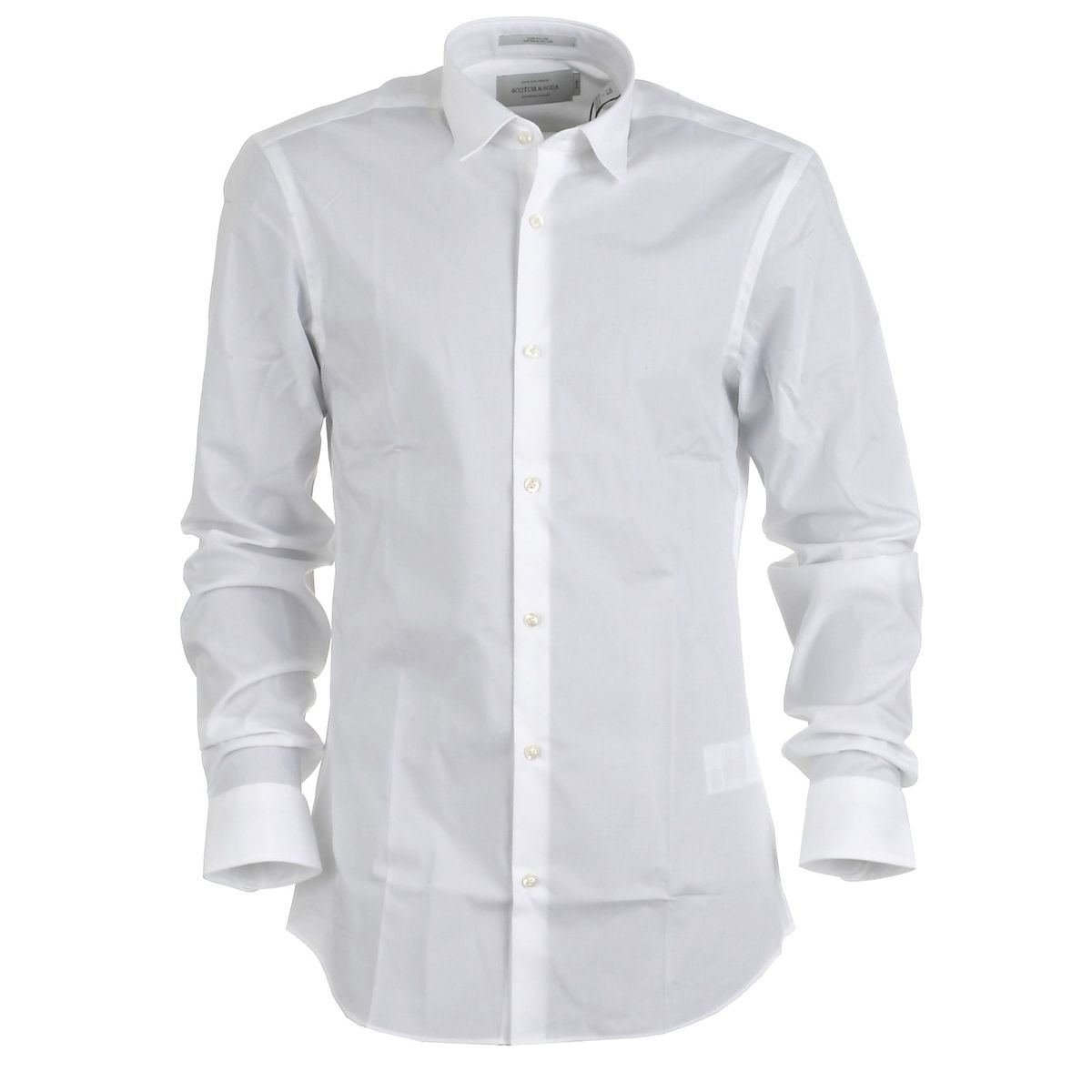 Scotch & Soda skjorte l/s, white - 188 - L+ - 40