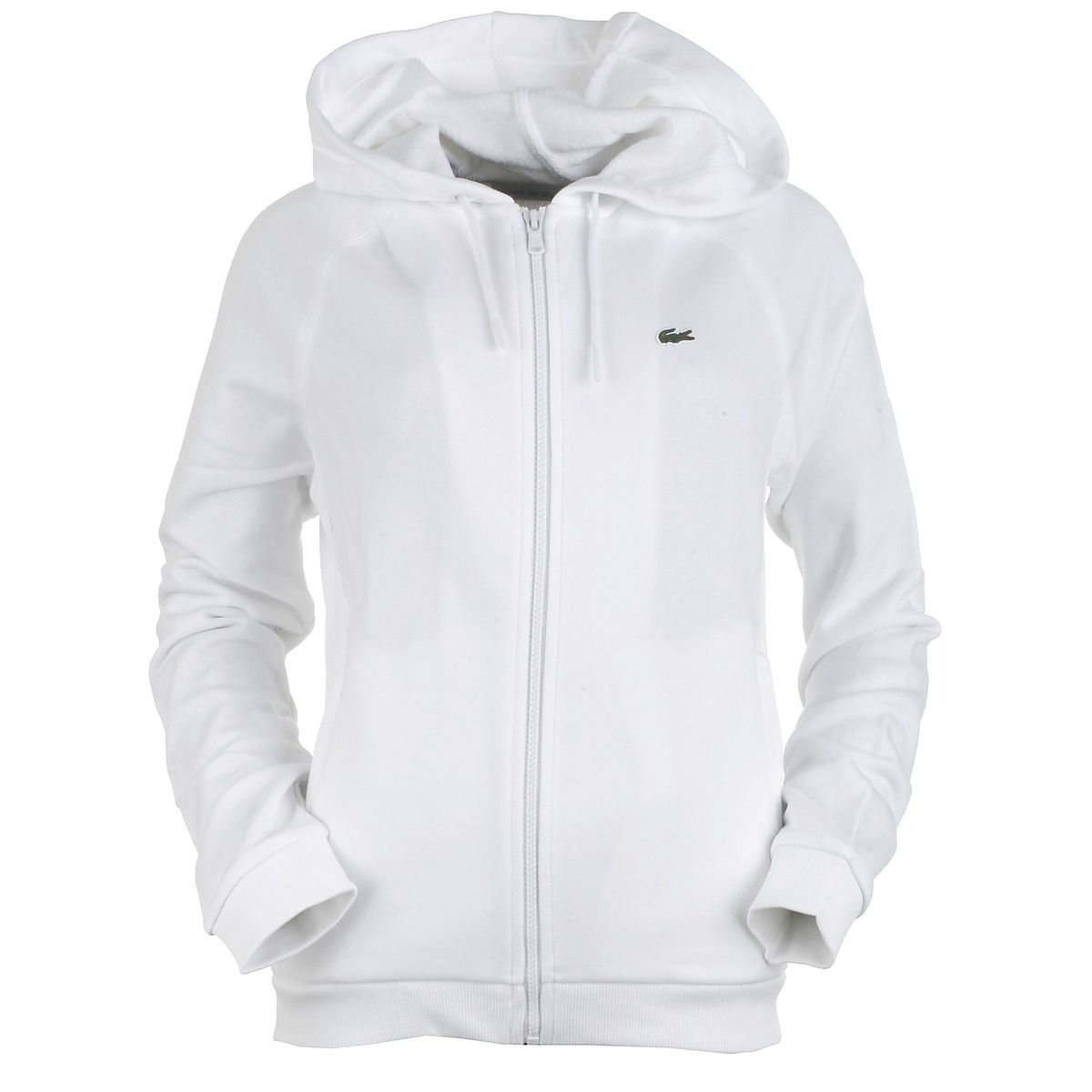 Lacoste zipsweat, hvid - 176 - S+ - 36