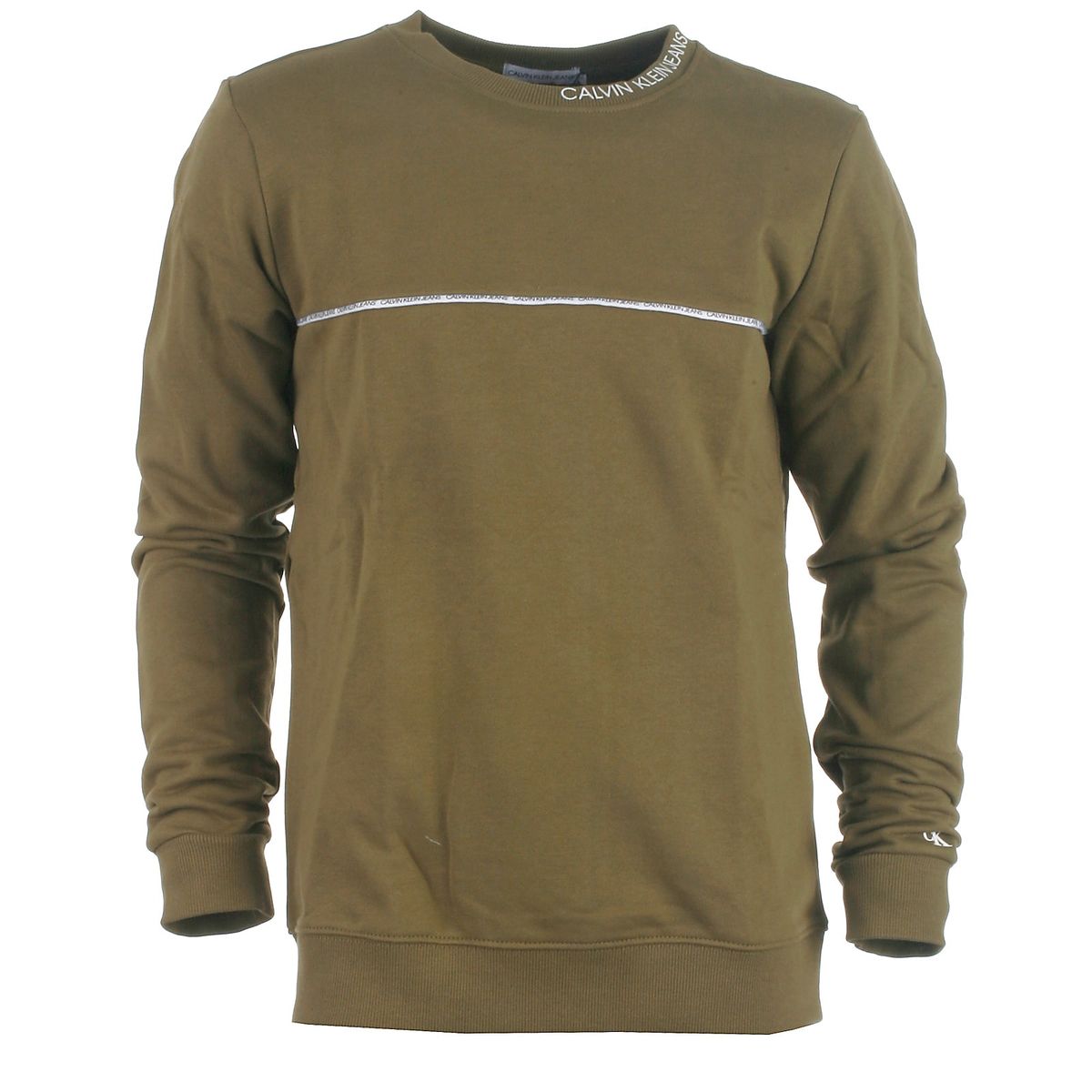 Calvin Klein sweatshirt, Piping, olivekhaki - 140 - 10år