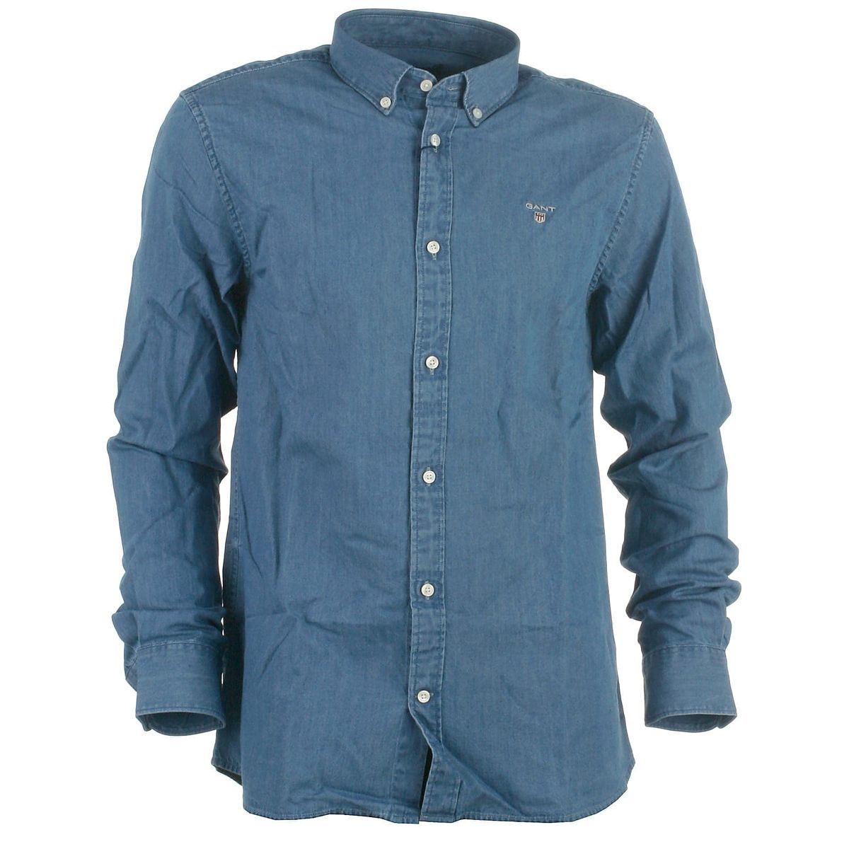 Gant skjorte l/s, Indigo, semilightblue - 152 - 146/152