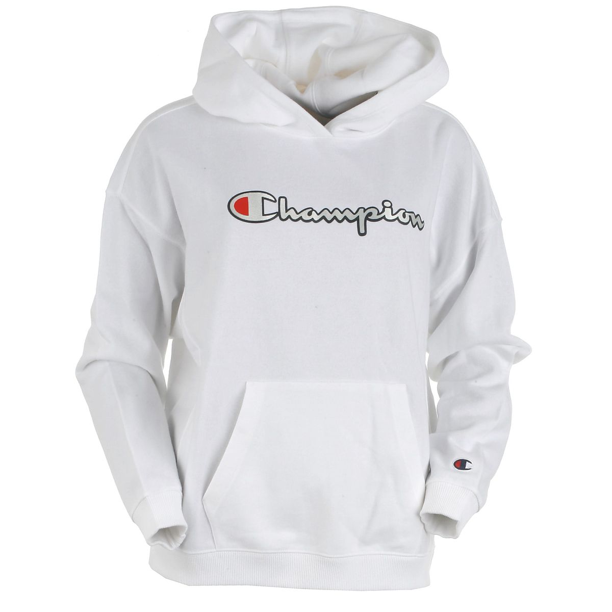 Champion hood sweat, wht - 140 - 9-10år