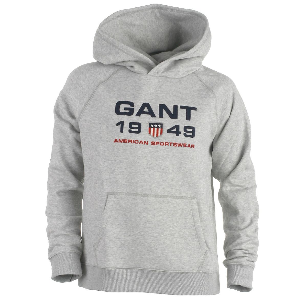 Gant hood sweat, Retro Shield, grey - 176 - 16år