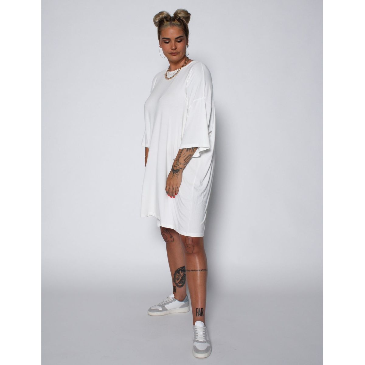 To Be Wanderlust oversize t-shirt s/s, Waalex, white - 182 - M+ - S-M