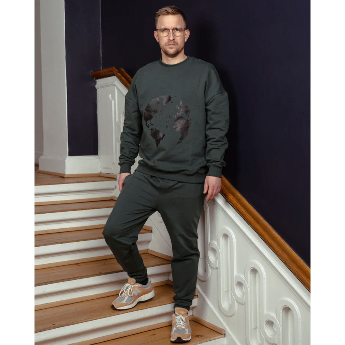 Plaein sweatshirt, Plaein, grøn - 194 - XL+ - XL