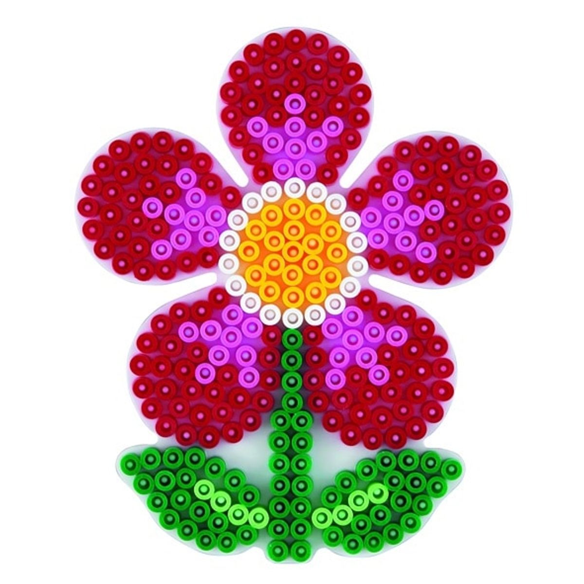 Hama Perleplade Midi - Blomst Stor 12x10 cm Hvid - 1 st25