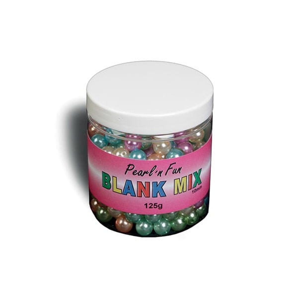 Pearl'n'fun blanke runde perler, 10mm, 125g