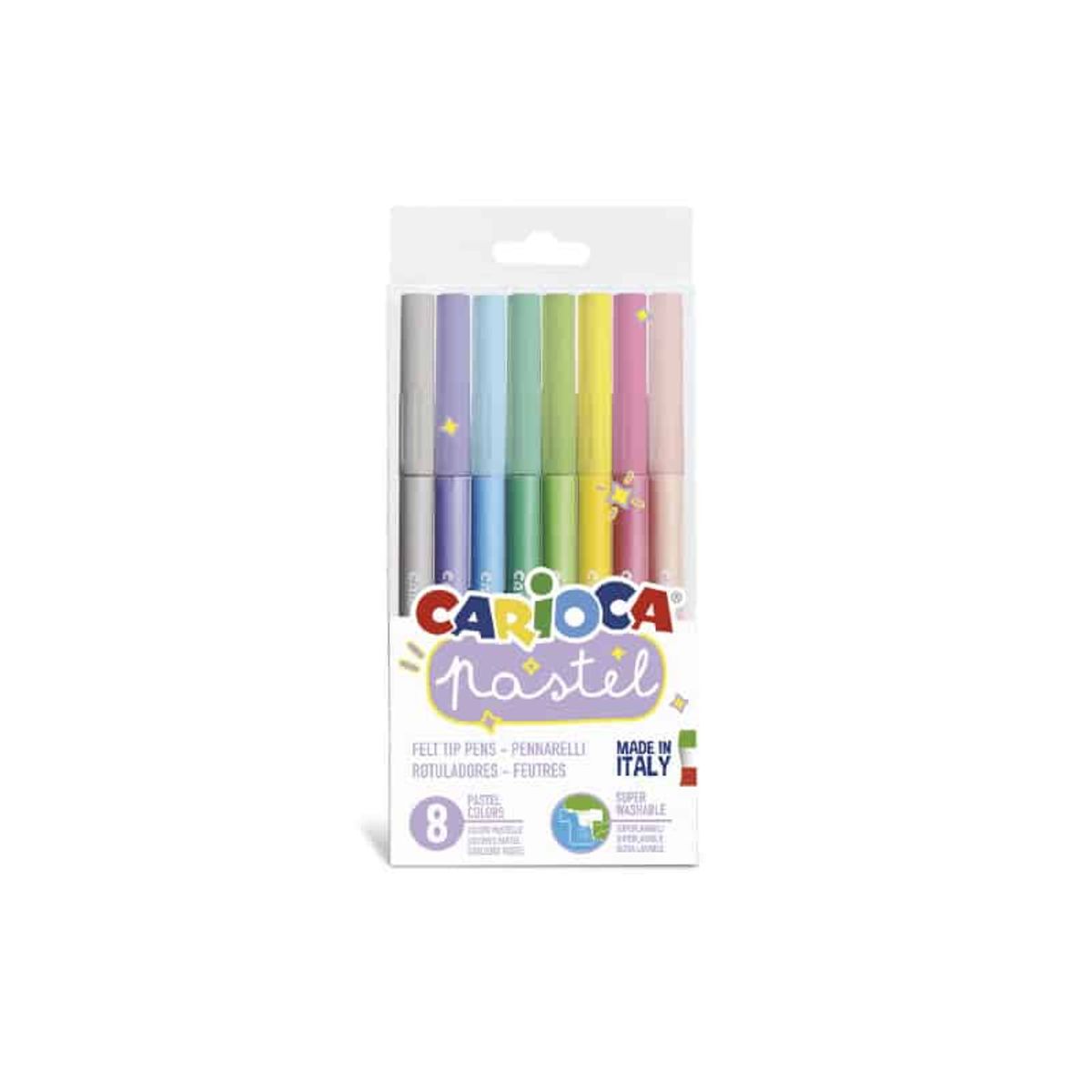 Carioca Pastel tusch 8stk. assorteret