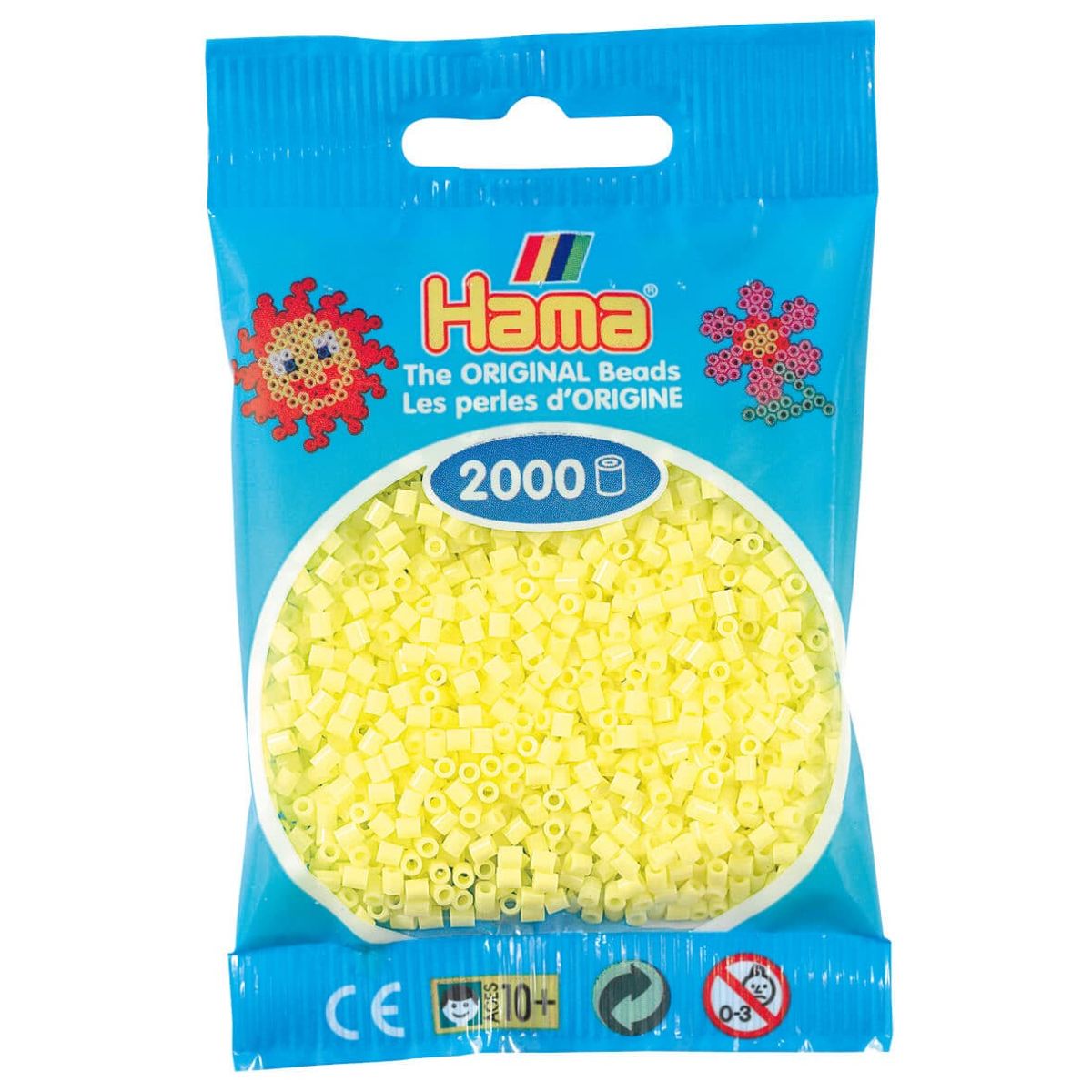 Hama Mini Perler 2.000 stk pastel gul - Mini (501-43)