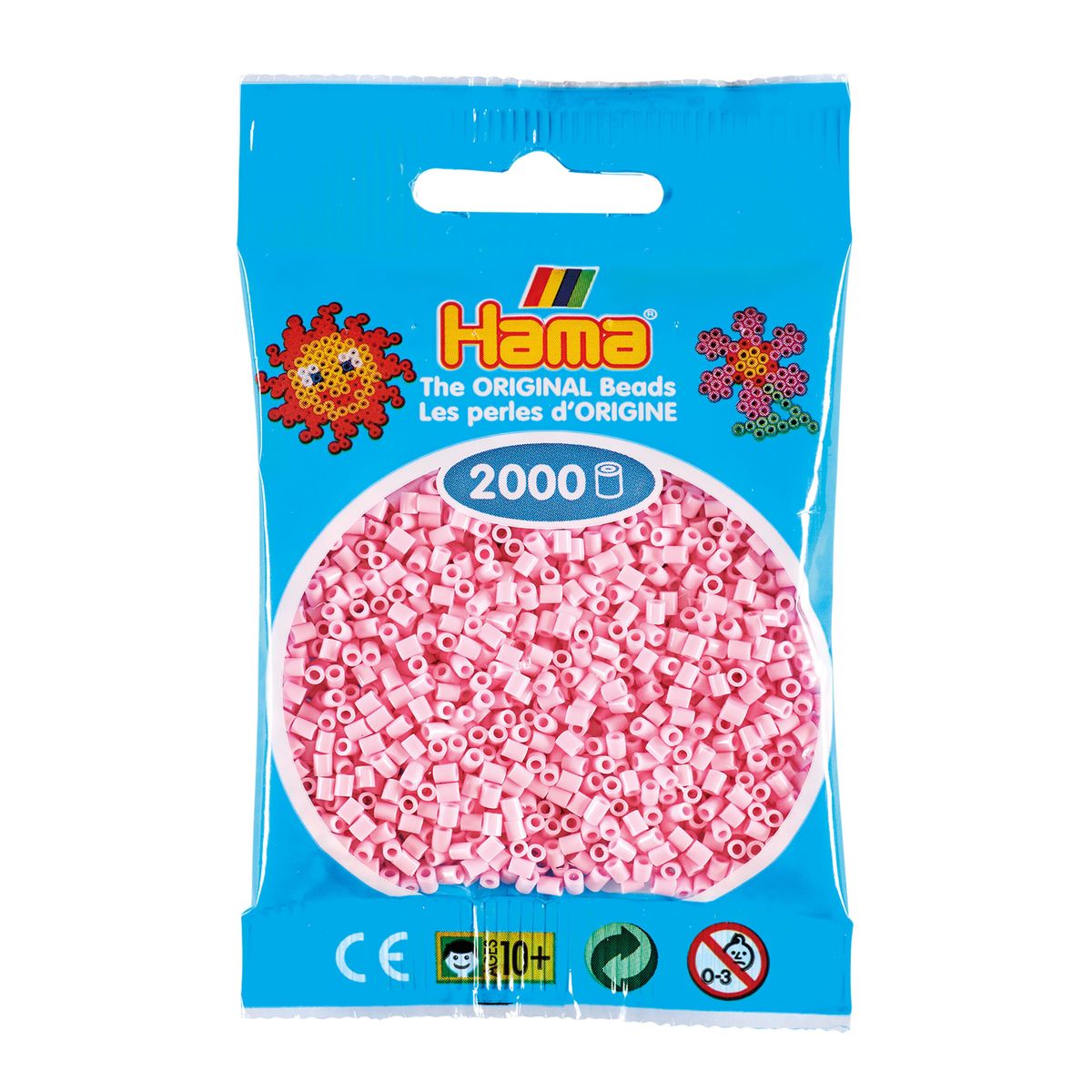 Hama Mini Perler 2.000 stk pastel rosa - Mini (501-95)