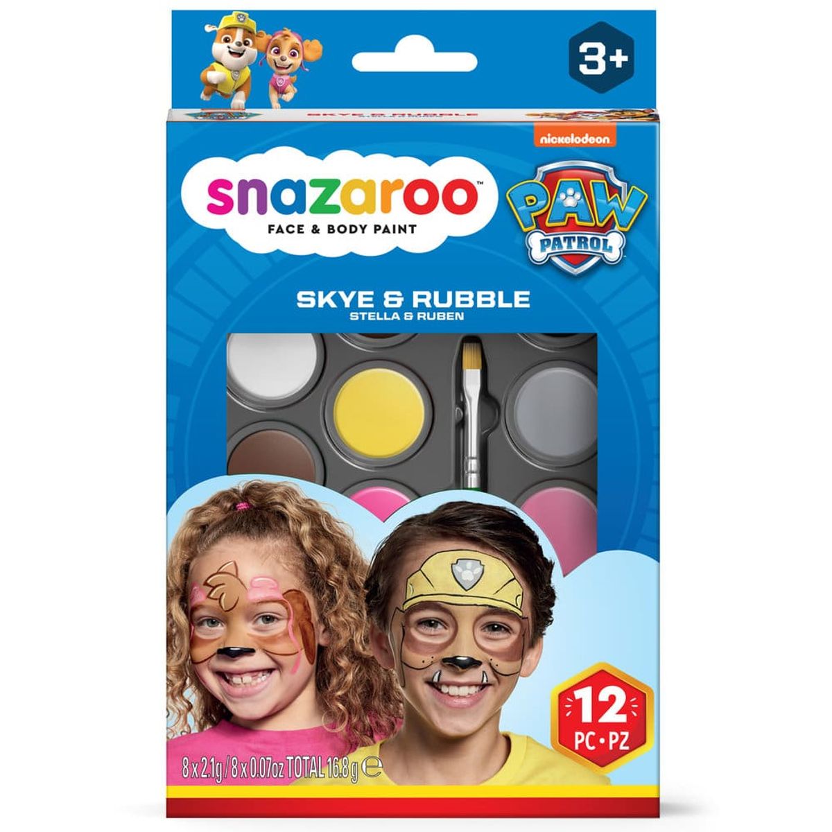 Snazaroo Paw Patrol: Sky & Rubble sminkefarve sæt