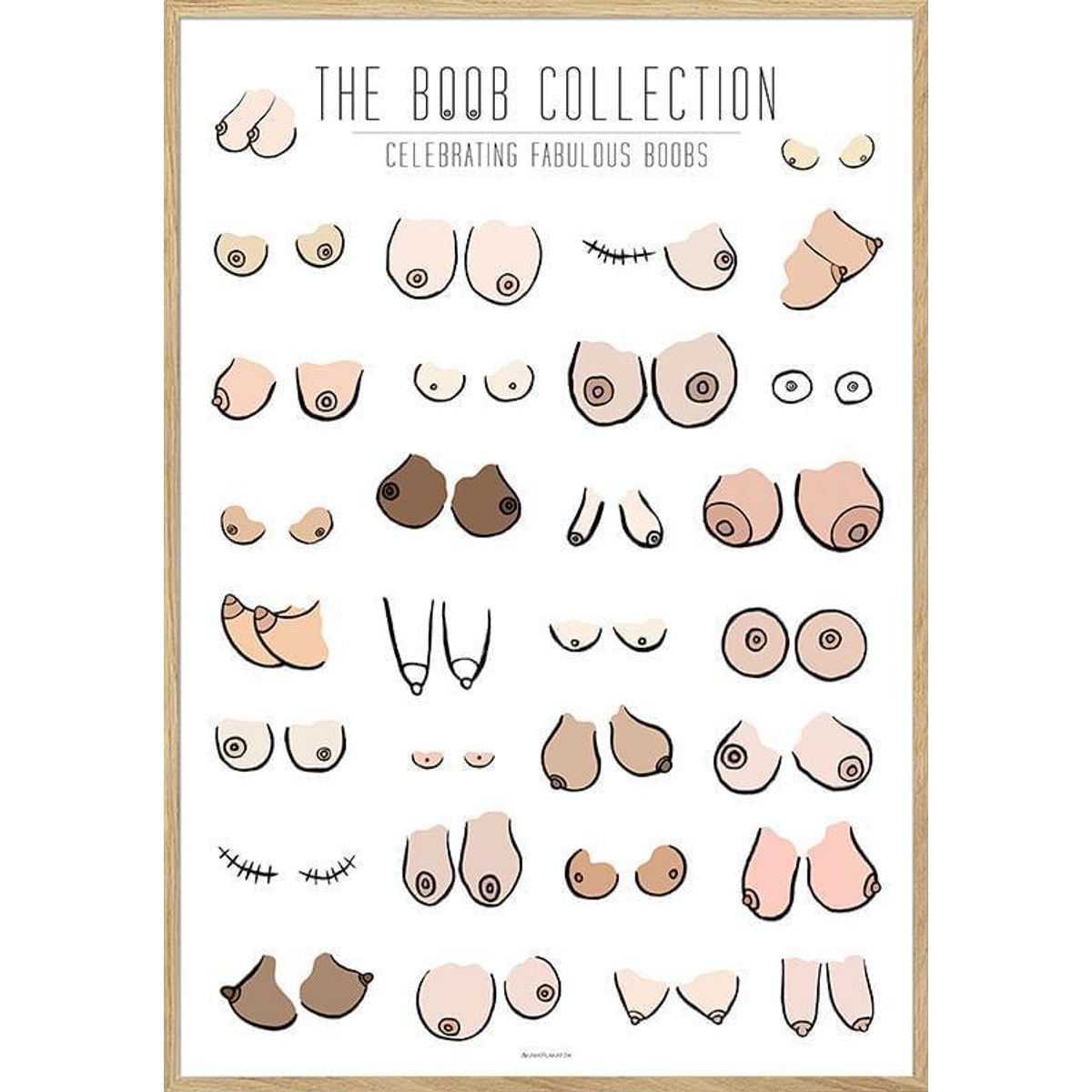 Plakat med bryster - The Boob Collection