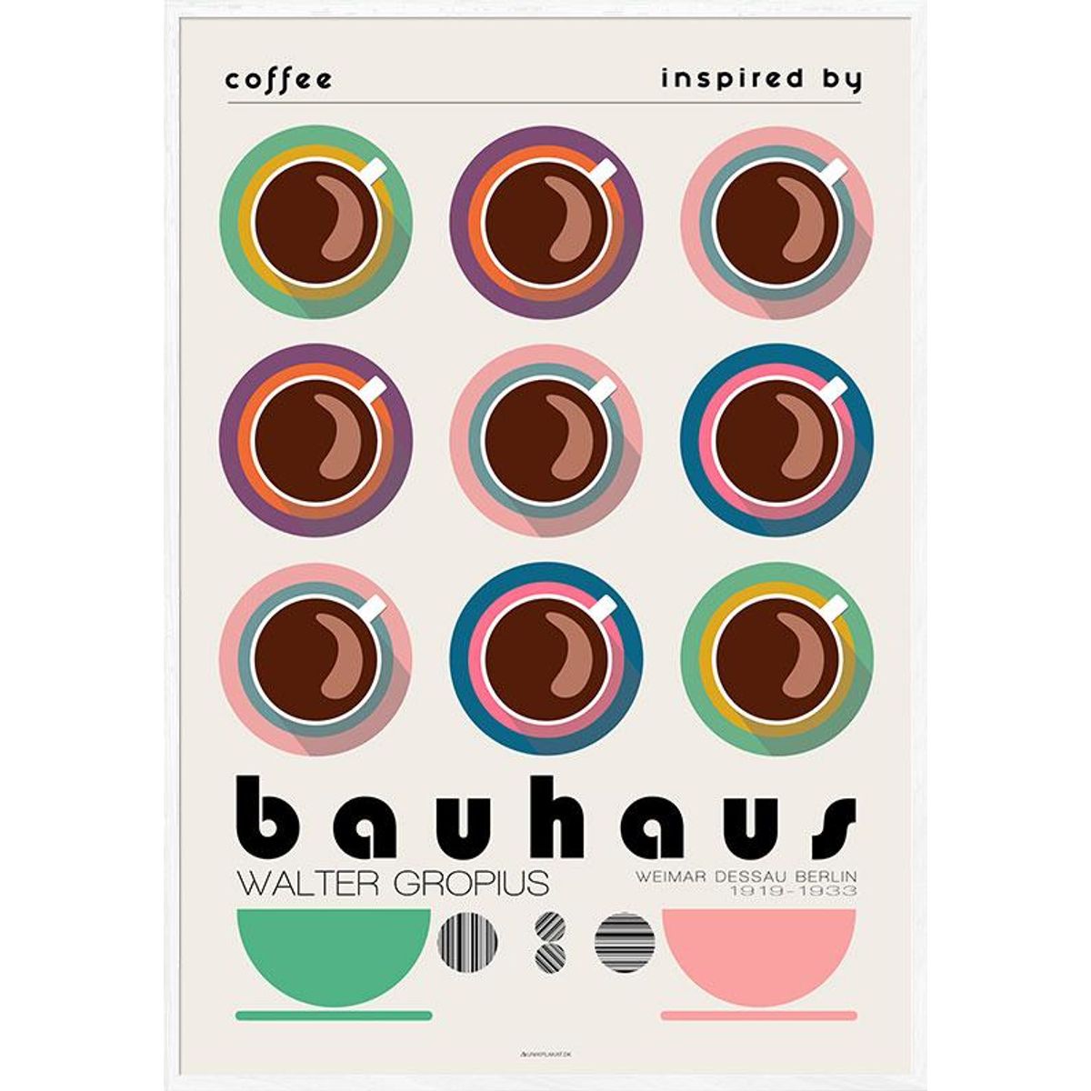 Kaffeplakat - Bauhaus-style