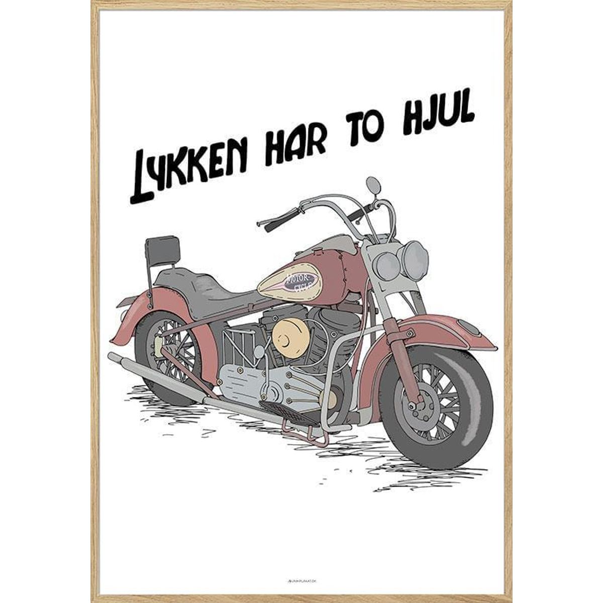 Motorcykelplakat - rød motorcykel