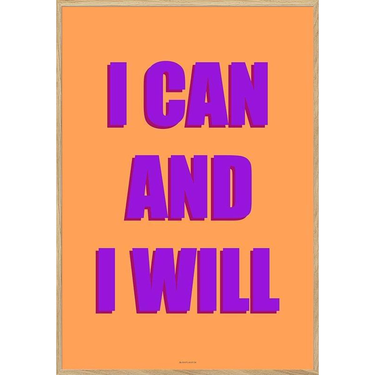 Farverig tekstplakat - I can and I will