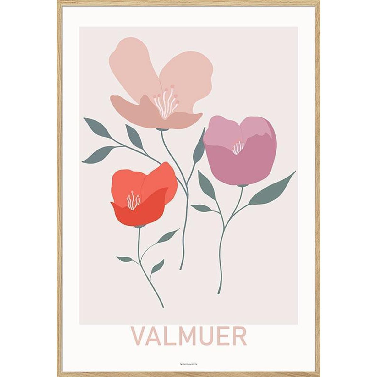 Kunstplakat med valmuer