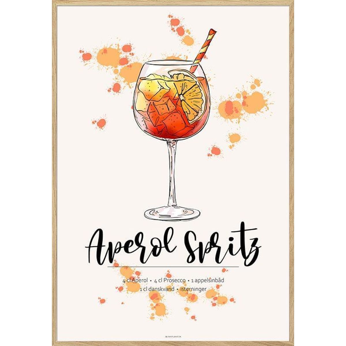 Aperol Spritz opskrift plakat