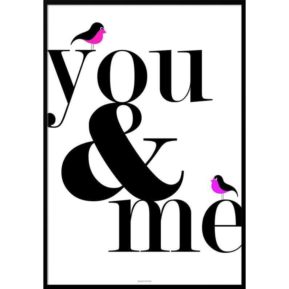 You and Me plakat med fugle