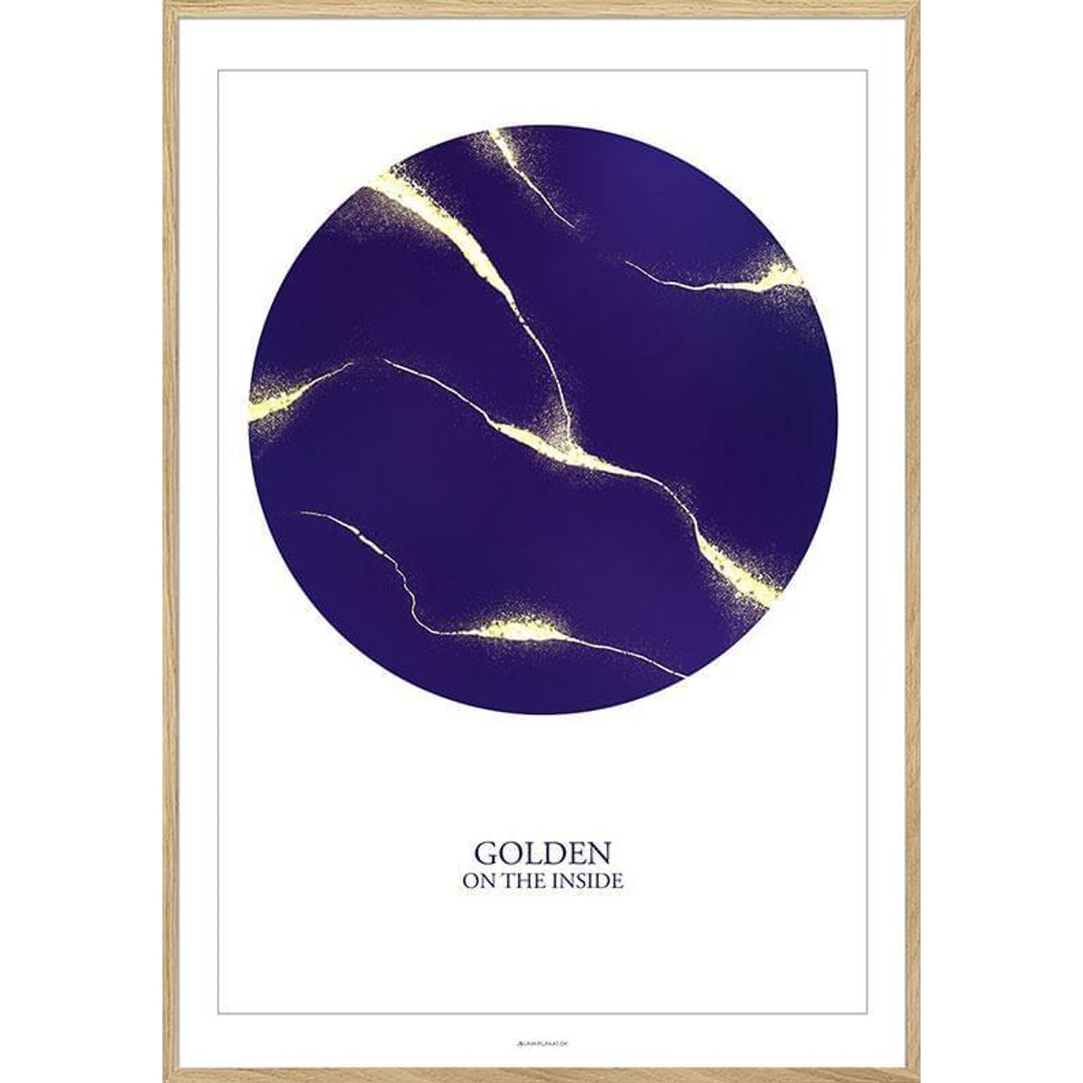 Golden on the inside - kunstplakat med grafisk guldeffekt