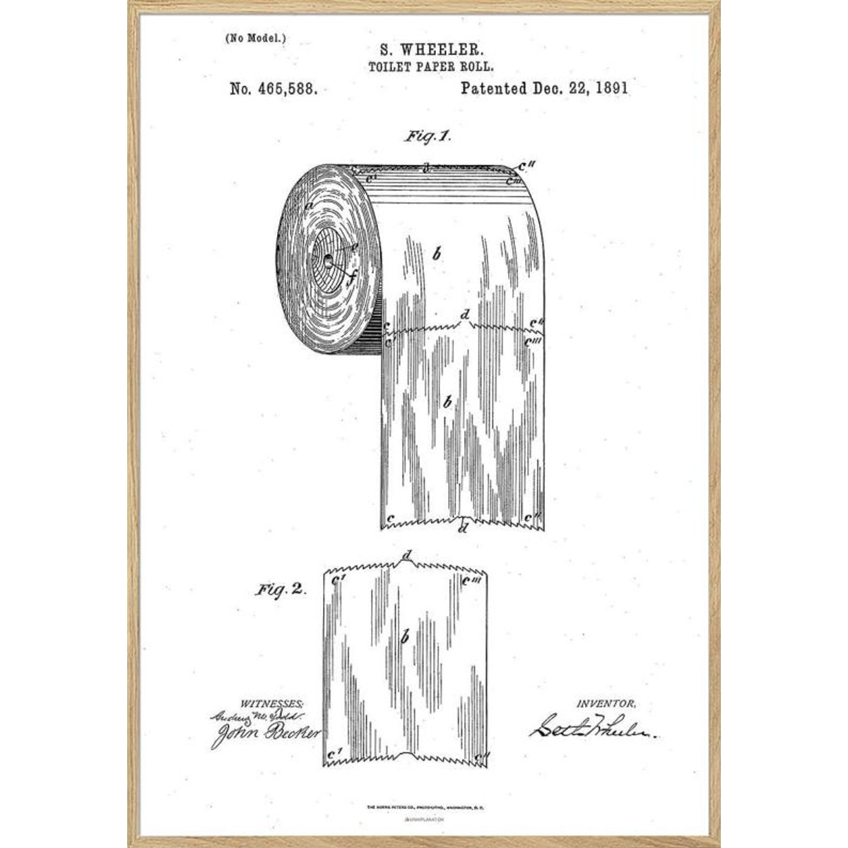 Toiletpapir plakat - Patenttegning af toiletrulle
